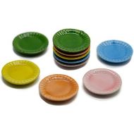 1shopforyou 10 Mix Colorful Ceramic Cookware Dollhouse Miniatures Toys Dishes Food Kitchen by Handmade