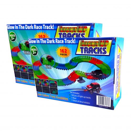  2 Magic Twister Glow In The Dark Light Up Race Track Set