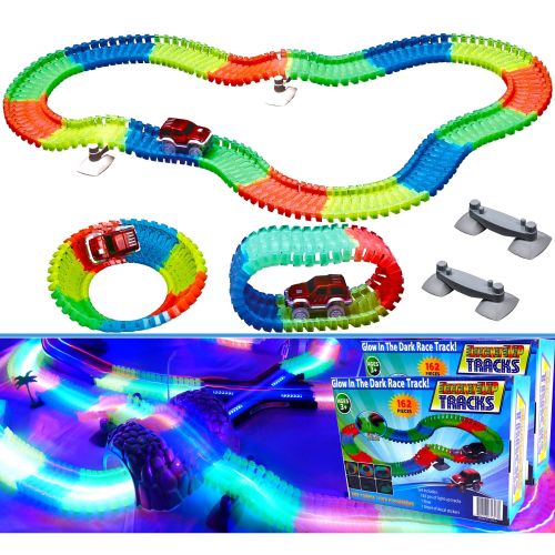  2 Magic Twister Glow In The Dark Light Up Race Track Set