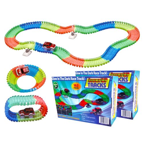  2 Magic Twister Glow In The Dark Light Up Race Track Set