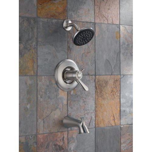  2 Delta T17T438-SS Lahara Tempassure 17T Series Tub and Shower Trim, Stainless