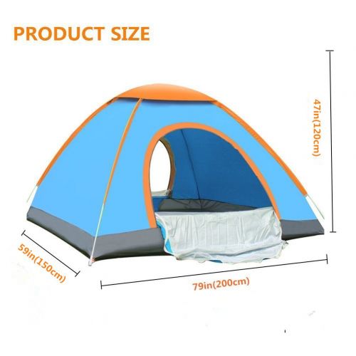  DKISEE 2 Person Tent Instant Camping Light Weight Waterproof Family Tent Easy Set-Up Backpacking Tents for Camping Hiking Traveling with Carrying Bag