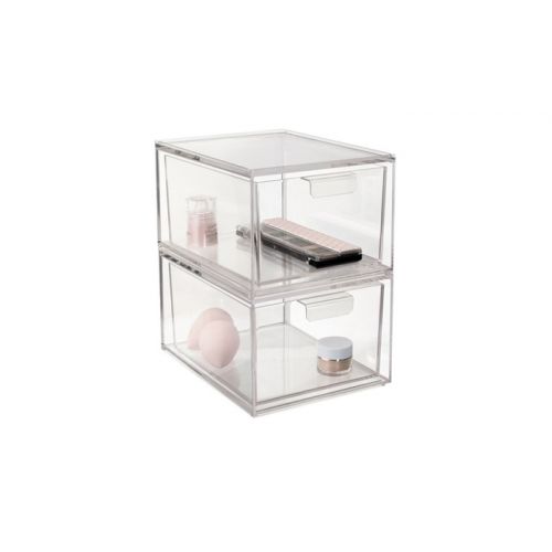  2-Pack Premium Quality Stackable Cosmetic Storage