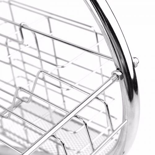  2-Tier Chrome Dish Drainer Rack