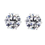 2.00 CTW Crystal Studs with Swarovski Elements in Sterling Silver