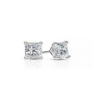 2.00 CTTW Princess-Cut Stud Earrings with Swarovski Crystals by Mina Bloom