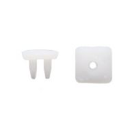 20 Pcs 7mm x 7mm Hole Dia. Plastic Rivets Fastener Clips White for Car Auto