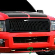 2007 Topline Autopart Glossy Black Mesh Front Hood Bumper Grill Grille ABS For 07-14 Ford Expedition