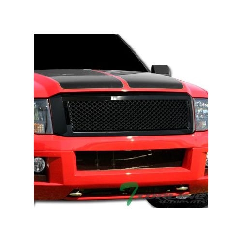  2007 Topline Autopart Glossy Black Mesh Front Hood Bumper Grill Grille ABS For 07-14 Ford Expedition