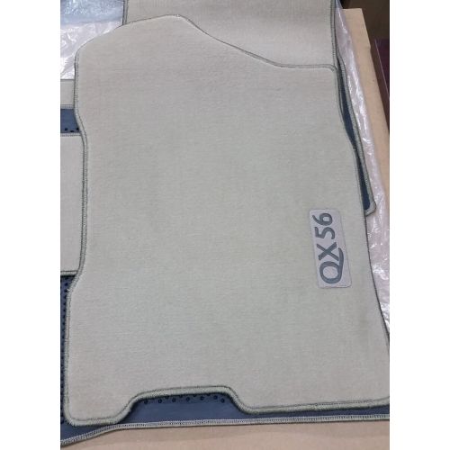  2009 2007 + EARLY 2008 Infiniti QX56 OEM Factory Replacement Floor Mats - WITH 2nd Row Console - Wheat/Tan