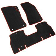 iallauto Compatible for Jeep Wrangler JL 2018 Heavy Duty Rubber Front & Rear Floor Mats Liners Vehicle All Weather Guard Black Carpet