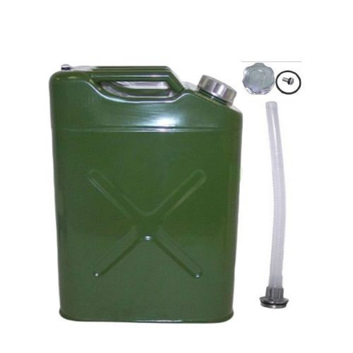  20L US Standard Cold-rolled Plate Petrol Diesel Can Gasoline Bucket with Oil Pipe Army Green