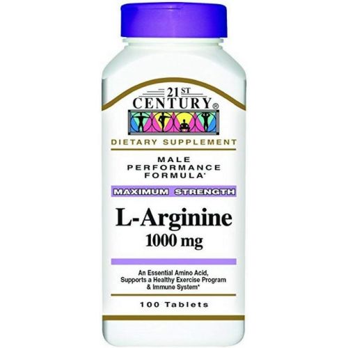  21st Century L-Arginine 1000mg, Maximum Strength 100 ea (Pack of 5)