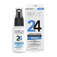 REKZE 24 Clinically Proven Hair Growth Serum & Anti-Hair Loss Treatment For Men & Women, For Thinning Hair, Thickening & Regrowth, Strong DHT Blocker With Procapil, Keratin, Collag
