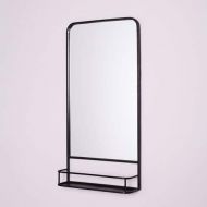 251 First Camden Matte Black Pharmacy Mirror