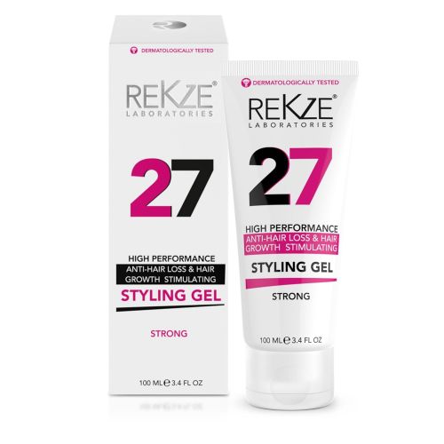  REKZE 27 Hair Styling Gel Strong, Breakthrough With Capixyl, Argan Oil, Caffeine, Keratin, Proline For Men & Women, Strengthens Hair, Reduces Breakage, Anti-Hair Loss & Support Hai