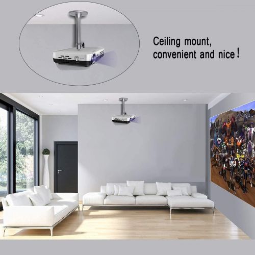  [아마존베스트]Universal Mini Projector Mount 2-Be-Best Mini Projector Ceiling Mounts 7 in / 18 cm 360° Rotation Mini Projectors Wall Mount Holder with Thread Adapters for Projector CCTV DVR Came