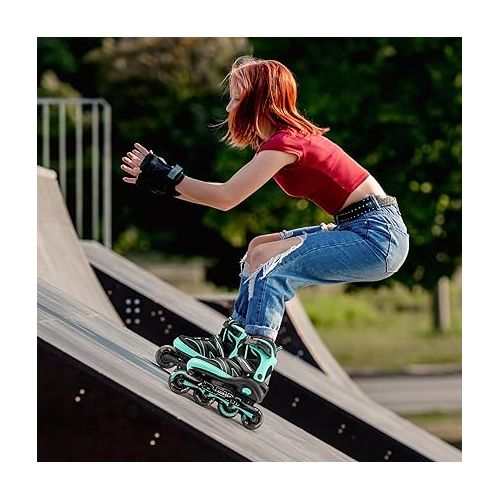  2PM SPORTS Kids Adjustable Inline Skates Ages 4-12, Youth Inlie Skates for Girls Boys 5-8 8-12 with Full Light Up Wheels, Beginner Women Adult Skates