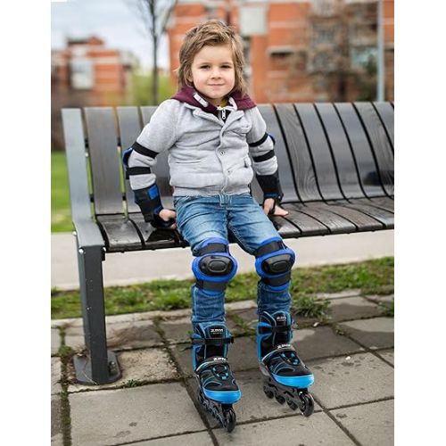  2PM SPORTS Green Medium Inline Skates + New Blue Medium Inline Skates for Kids