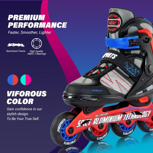  2PM SPORTS Adjustable Inline Skate for Children, Fun Kids Roller Blades, Beginner Skates for Girls and Boys