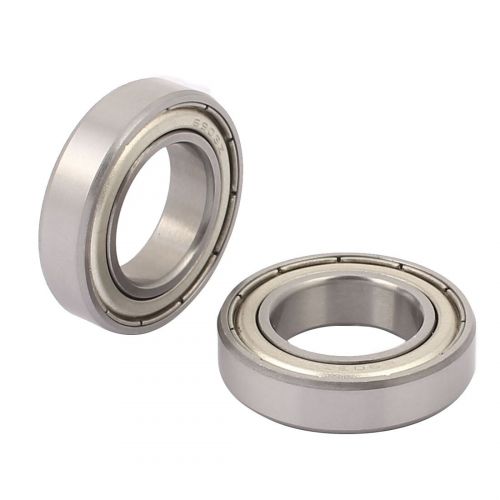  2Pcs S6901sZ Deep Groove Sealed Shielded Ball Bearing Silver Tone 17mmx30mmx7mm