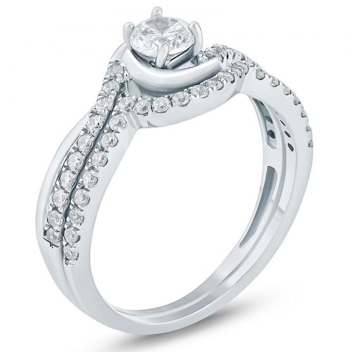  34 Carat TW Diamond Bridal Set in 10K White Gold by Marquee