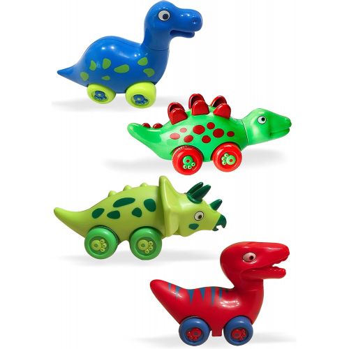  [아마존베스트]3 Bees & Me Dinosaur Toys for Boys and Girls - Set of 4 Toy Dinosaurs for Kids