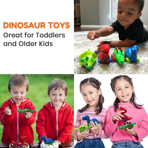  [아마존베스트]3 Bees & Me Dinosaur Toys for Boys and Girls - Set of 4 Toy Dinosaurs for Kids