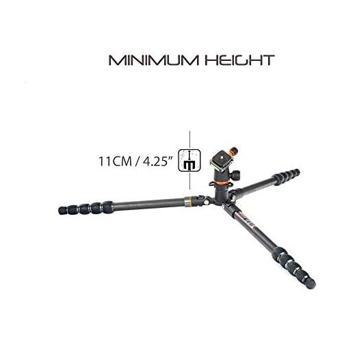  [아마존베스트]3 Legged Thing 3Legged Thing AirHed Punks Brian Carbon Fibre Travel Tripod with Ball Head NeoMatt Black