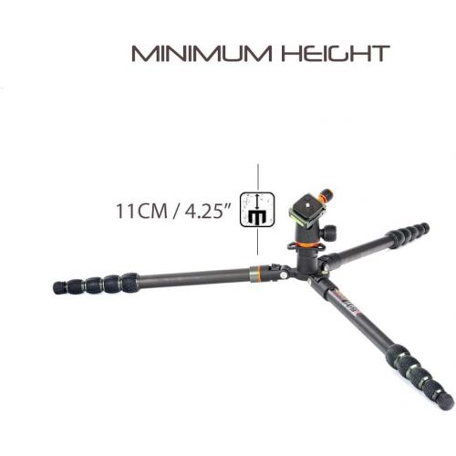  [아마존베스트]3 Legged Thing 3Legged Thing AirHed Punks Brian Carbon Fibre Travel Tripod with Ball Head NeoMatt Black