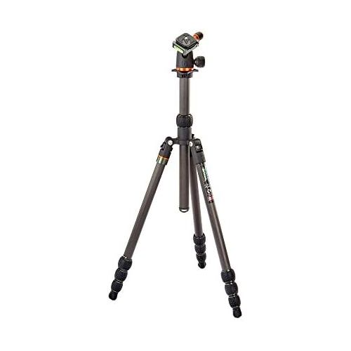  3 Legged Thing Punks Anarchy Billy Black Carbon Fiber 4-Section Travel Tripod with AirHed Neo Ballhead, 65 Max