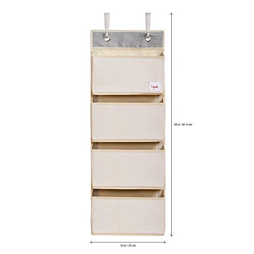  3 Sprouts Hanging Wall Organizer- Storage for Nursery and Changing Tables