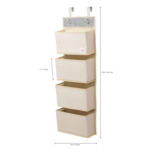  3 Sprouts Hanging Wall Organizer- Storage for Nursery and Changing Tables