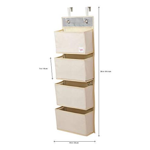  3 Sprouts Hanging Wall Organizer- Storage for Nursery and Changing Tables