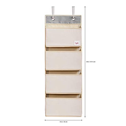  3 Sprouts Hanging Wall Organizer- Storage for Nursery and Changing Tables