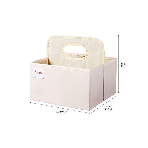  3 Sprouts Baby Diaper Caddy - Organizer Basket for Nursery, Whale