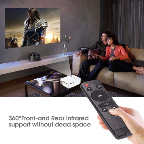  3 Stone 2018 Upgrade 1080p 1500 Lumens LCD Mini Projector, Home Theater Video Projector for TV Laptop SD Android TV Box Support HDMI USB SD AV VGA TV Interface