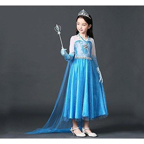  3 otters Princess Dress Up, Princess Costume Accessories Party Accessory Queen Cosplay Best Gift for Girl, 6 Sets Blue