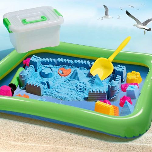  [아마존베스트]3 otters Play Sand and Sand Molds Kit, 4 Lbs Magic Sand Play Sand Beach Mold Kit Play Sand Set with 45 Pcs Sand Molds and 1 Sand Tray