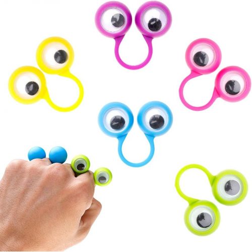  3 otters Eyeball Ring, 25 PCS Eye Finger Puppets Eye Monster Finger Kid Easter Toys