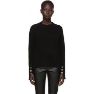 3.1 Phillip Lim Black Inset Shoulder High Low Sweater