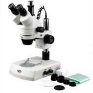 3.5X-180X Trinocular Stereo Zoom Microscope with Dual Halogen Lights by AmScope