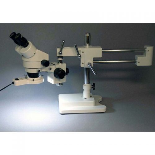  3.5X-45X Binocular Stereo Boom Microscope + Ring Light by AmScope