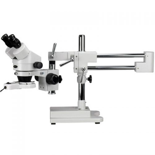  3.5X-45X Binocular Stereo Boom Microscope + Ring Light by AmScope