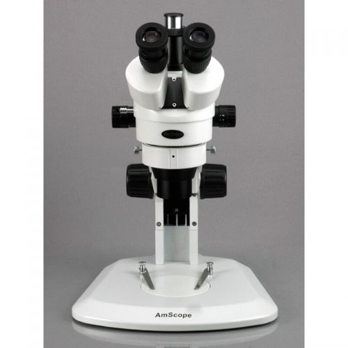  3.5X-45X Track Stand Super Widefield Stereo Zoom Trinocular Microscope by AmScope