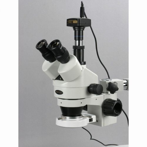  3.5X-45X LED Boom Stand Stereo Zoom Microscope + 3MP Camera by AmScope