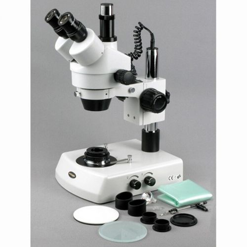  3.5X-90X Jewelry Gem Zoom Stereo Microscope with Dual Halogen Lights by AmScope