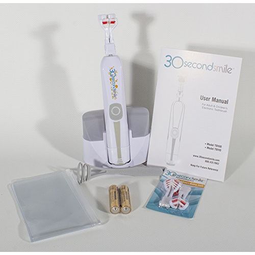  30 Second Smile - Best Travel Electric Toothbrush for Kids - Extra Soft Heads for Boys and Girls,...