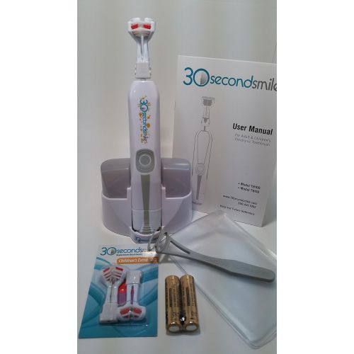  30 Second Smile - Best Travel Electric Toothbrush for Kids - Extra Soft Heads for Boys and Girls,...