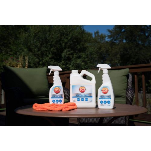  303 Products 303 (30313-CSR) UV Protectant Spray for Vinyl, Plastic, Rubber, Fiberglass, Leather & More  Dust and Dirt Repellant - Non-Toxic, Matte Finish, 32 Fl. oz.